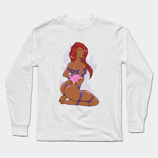 Shibari Star Long Sleeve T-Shirt by myprofanity